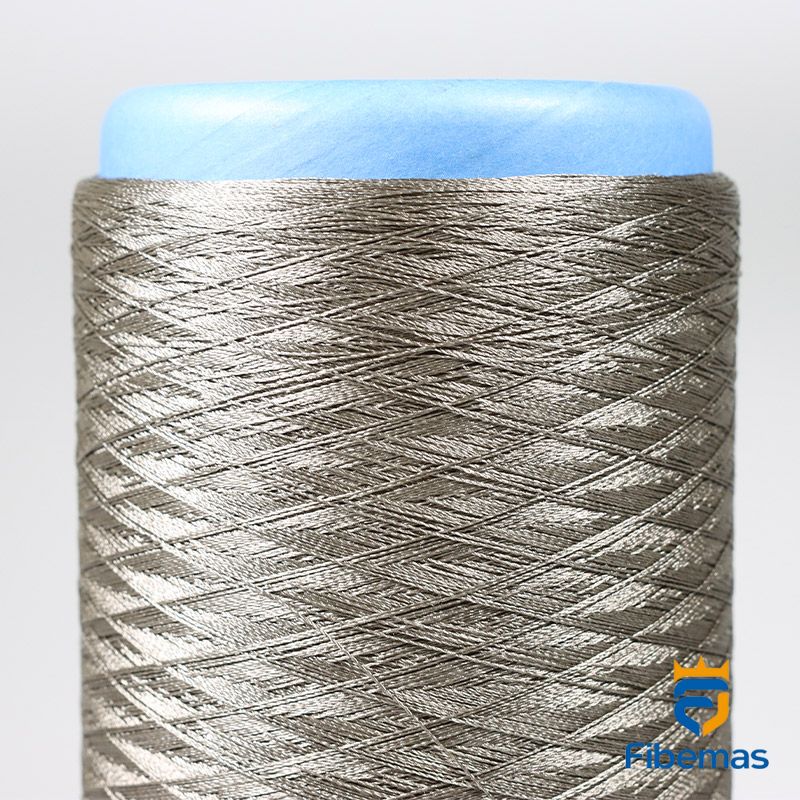 Silver fiber sewing thread