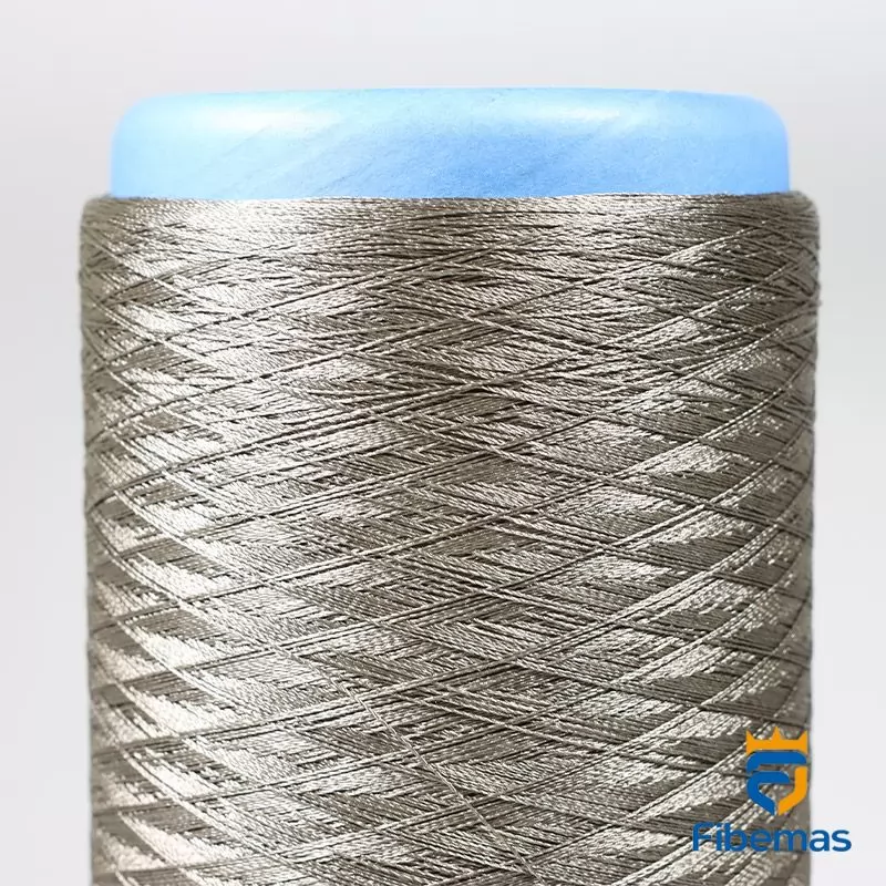 Silver fiber sewing thread