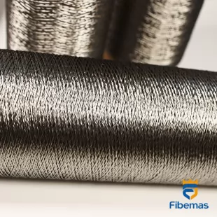 Stainless steel fiber filament yarn