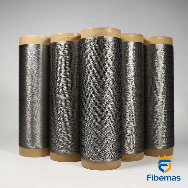 Stainless steel fiber filament yarn