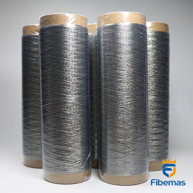 Stainless steel fiber filament yarn