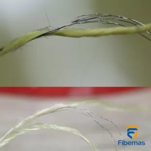 Stainless steel aramid wire