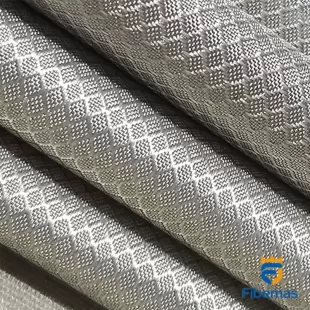 Silver fiber check conductive fabric