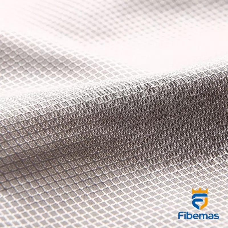 Diamond pattern silver fiber conductive fabric