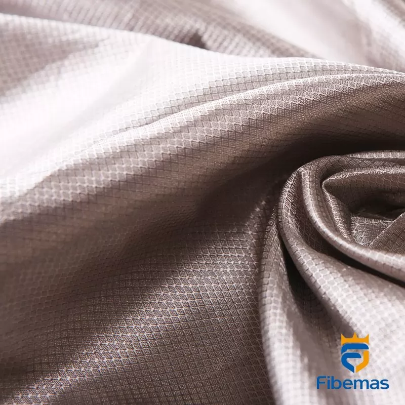 Diamond pattern silver fiber conductive fabric