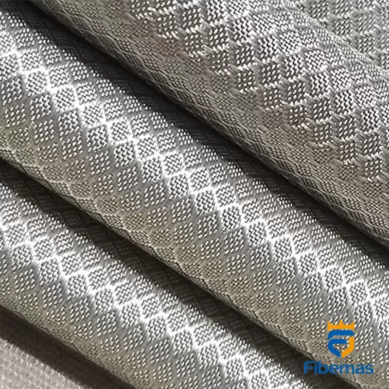 Diamond pattern silver fiber conductive fabric