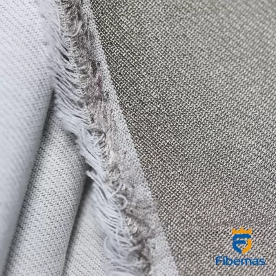 Silver and cotton fiber double-sided fabric