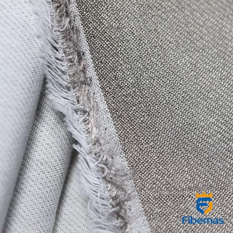 Silver and cotton fiber double-sided fabric