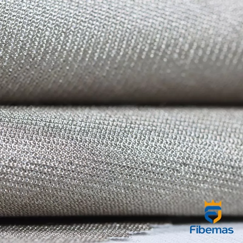 Silver and cotton fiber double-sided fabric