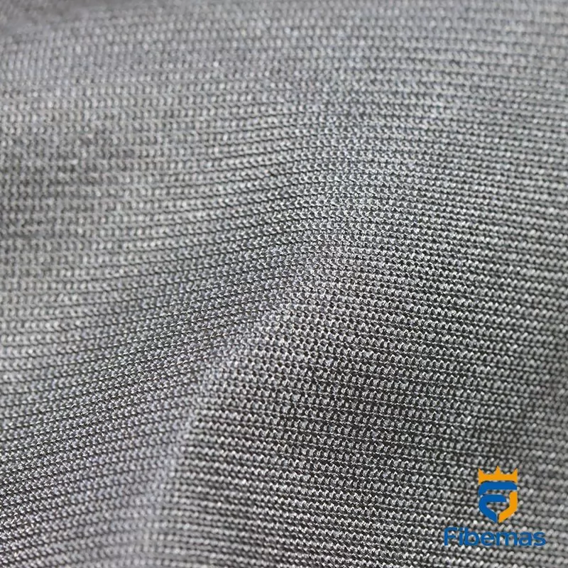Silver and cotton fiber double-sided fabric