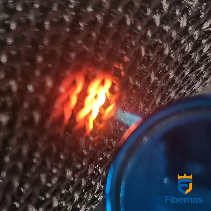 Heat resistant FeCrAl knitted fabric
